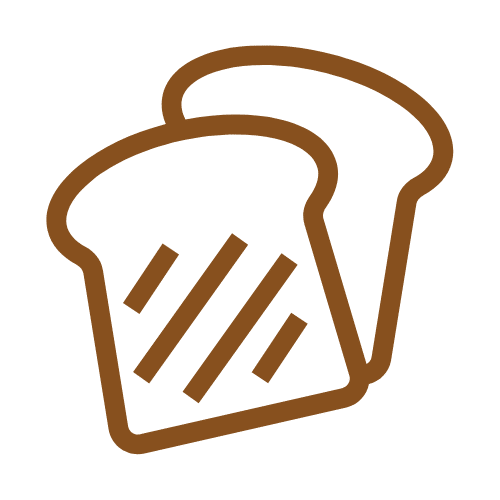 Messy bread slices icon